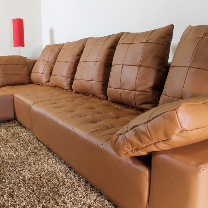 ソファー 革 レザー ソファ 本革 カウチソファ 4人掛けソファ ワイド 大型 コーナー L字 ローバック アームレスソファ付き シンプル Sogno di Lusso-306 リラックス ソーニョ デ ルッソ 幅306cm 本革 半革 厚革1.5mm厚