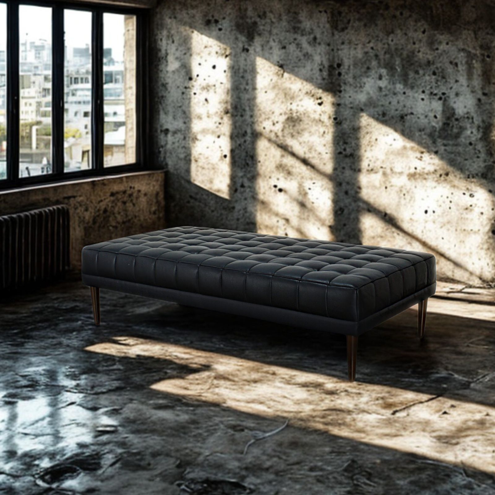 ソファ ソファー 革 レザー 本革 ベンチタイプ アイランドソファ 3人掛けソファ ダイニングソファ ラウンジソファ コンパクト ローソファ ローバック 応接ソファ シンプル オフィス 待合室 ロビー  Quadro Panca クアドロ パンカ 幅160cm 本革 半革 厚革1.5mm厚