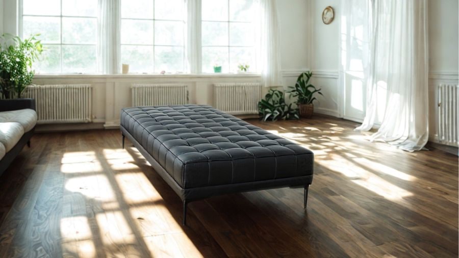 ソファ ソファー 革 レザー 本革 ベンチタイプ アイランドソファ 3人掛けソファ ダイニングソファ ラウンジソファ コンパクト ローソファ ローバック 応接ソファ シンプル オフィス 待合室 ロビー  Quadro Panca クアドロ パンカ 幅160cm 本革 半革 厚革1.5mm厚