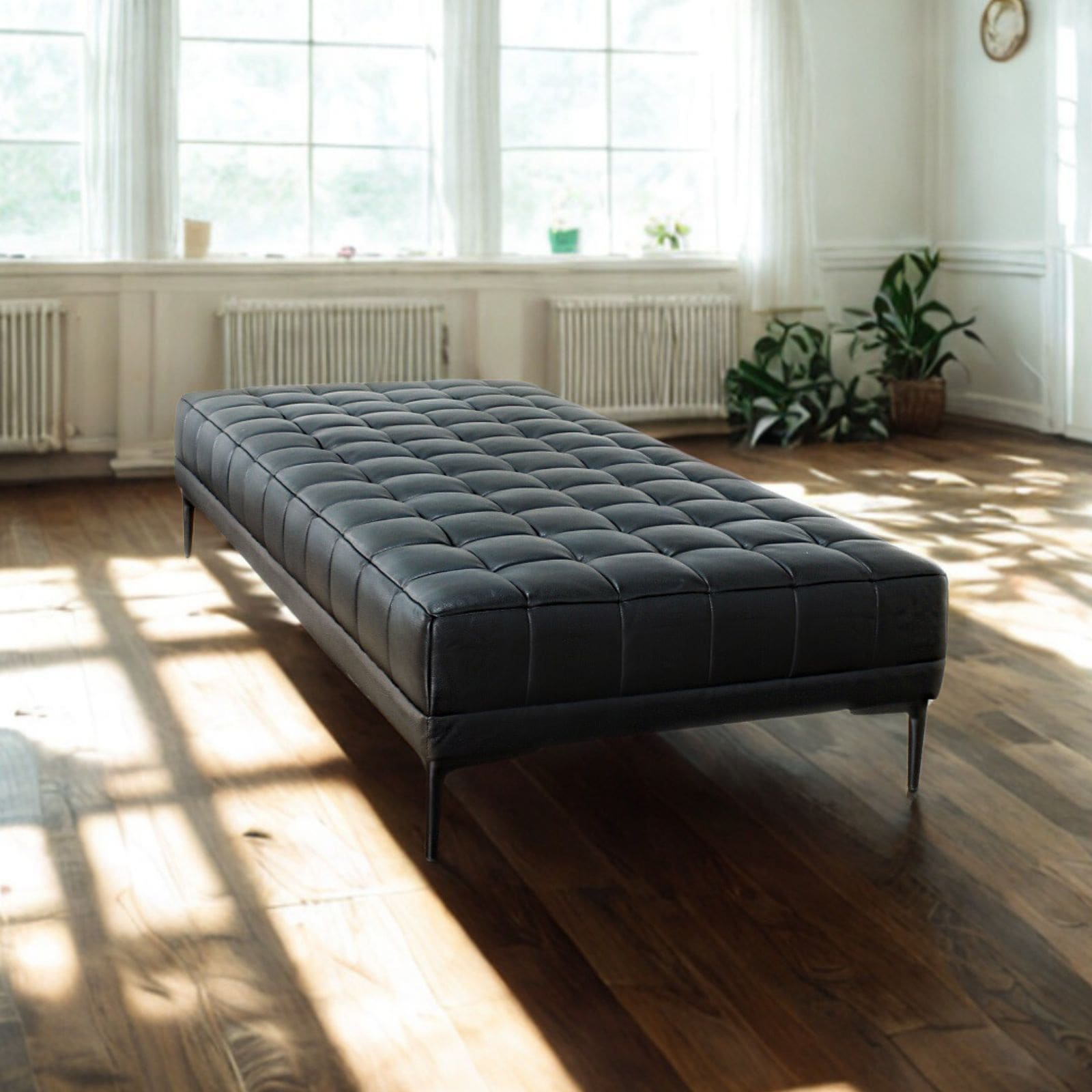 ソファ ソファー 革 レザー 本革 ベンチタイプ アイランドソファ 3人掛けソファ ダイニングソファ ラウンジソファ コンパクト ローソファ ローバック 応接ソファ シンプル オフィス 待合室 ロビー  Quadro Panca クアドロ パンカ 幅160cm 本革 半革 厚革1.5mm厚