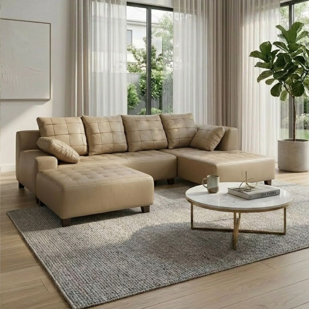 ソファ ソファー 革 レザー 本革 カウチソファ 3人掛けソファ ワイド 大型 コーナー L字 ローバック シンプル モダン オットマン付き Sogno di Lusso-246 リラックス ソーニョ デ ルッソ 幅246cm 本革 半革 厚革1.5mm厚