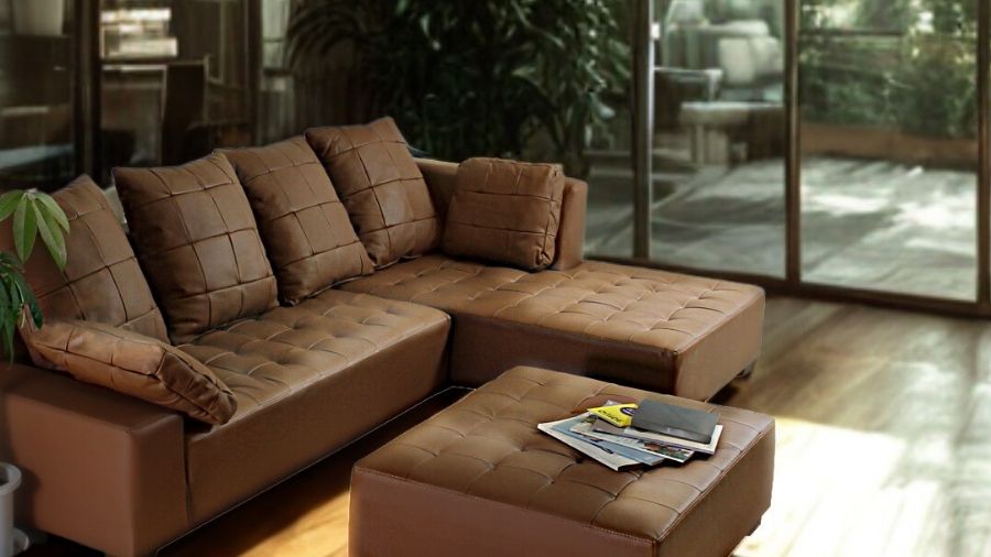 ソファ ソファー 革 レザー 本革 カウチソファ 3人掛けソファ ワイド 大型 コーナー L字 ローバック シンプル モダン オットマン付き Sogno di Lusso-246 リラックス ソーニョ デ ルッソ 幅246cm 本革 半革 厚革1.5mm厚