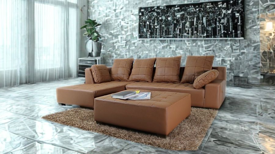 ソファ ソファー 革 レザー 本革 カウチソファ 3人掛けソファ ワイド 大型 コーナー L字 ローバック シンプル モダン オットマン付き Sogno di Lusso-246 リラックス ソーニョ デ ルッソ 幅246cm 本革 半革 厚革1.5mm厚