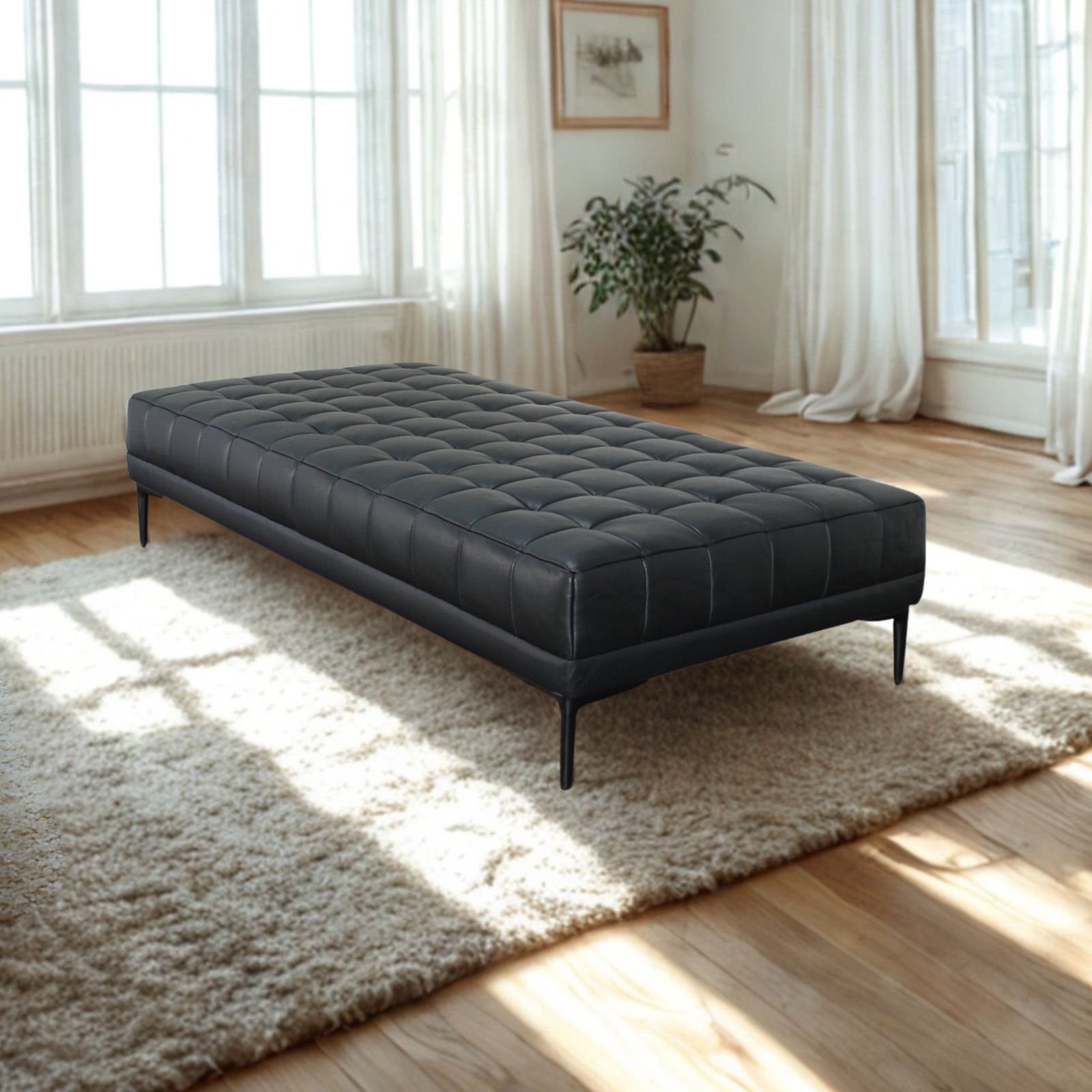 ソファ ソファー 革 レザー 本革 ベンチタイプ アイランドソファ 3人掛けソファ ダイニングソファ ラウンジソファ コンパクト ローソファ ローバック 応接ソファ シンプル 会議室 オフィス 待合室 ロビー  Quadro Panca クアドロ パンカ 幅160cm 本革 半革 1mm厚