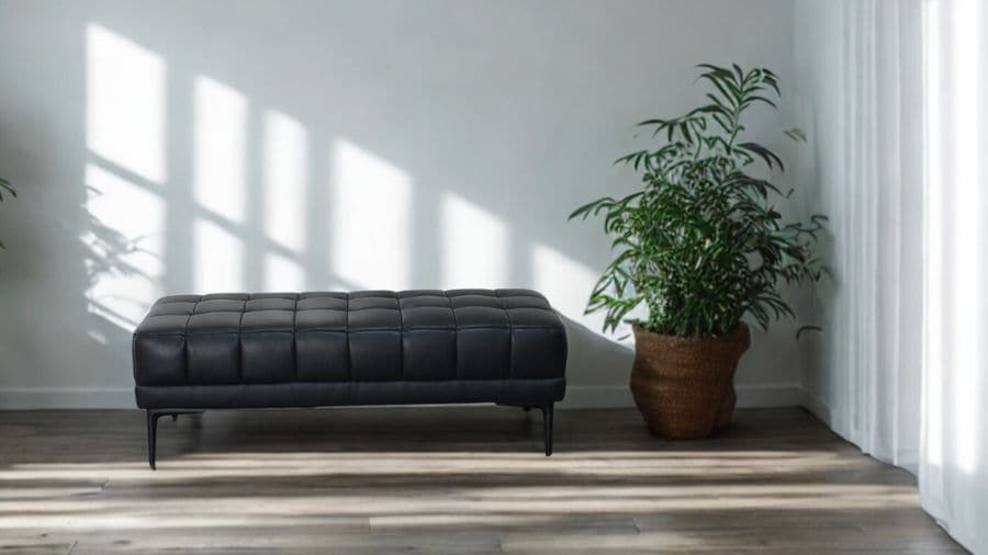 ソファ ソファー 革 レザー 本革 ベンチタイプ アイランドソファ 2人掛けソファ オットマン ダイニングソファ ラウンジソファ コンパクト ローソファ 応接ソファ シンプル 会議室 オフィス 待合室 ロビー  Quadro Panca クアドロ パンカ 幅108cm 本革 半革 1mm厚