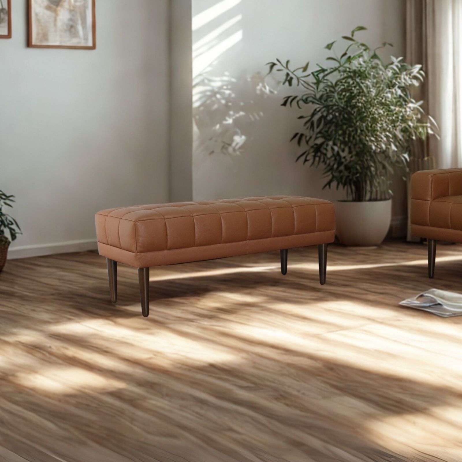 ソファ ソファー 革 レザー 本革 ベンチタイプ アイランドソファ 2人掛けソファ オットマン ダイニングソファ ラウンジソファ コンパクト ローソファ 応接ソファ シンプル 会議室 オフィス 待合室 ロビー  Quadro Panca クアドロ パンカ 幅108cm 本革 半革 厚革1.5mm厚