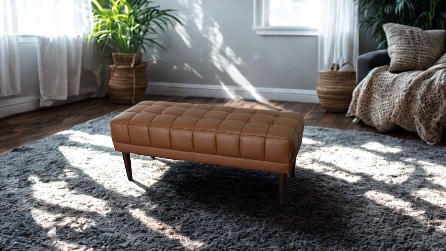 ソファ ソファー 革 レザー 本革 ベンチタイプ アイランドソファ 2人掛けソファ オットマン ダイニングソファ ラウンジソファ コンパクト ローソファ 応接ソファ シンプル 会議室 オフィス 待合室 ロビー  Quadro Panca クアドロ パンカ 幅108cm 本革 半革 厚革1.5mm厚