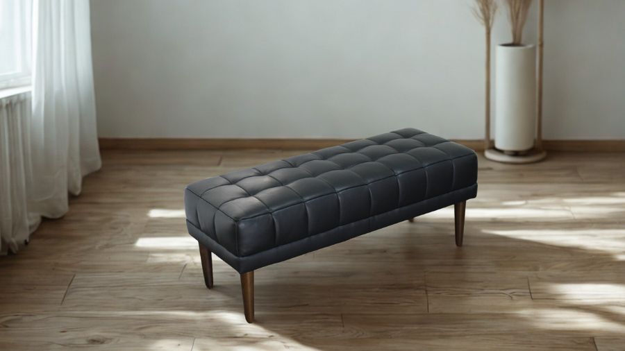 ソファ ソファー 革 レザー 本革 ベンチタイプ アイランドソファ 2人掛けソファ オットマン ダイニングソファ ラウンジソファ コンパクト ローソファ 応接ソファ シンプル 会議室 オフィス 待合室 ロビー  Quadro Panca クアドロ パンカ 幅108cm 本革 半革 厚革1.5mm厚