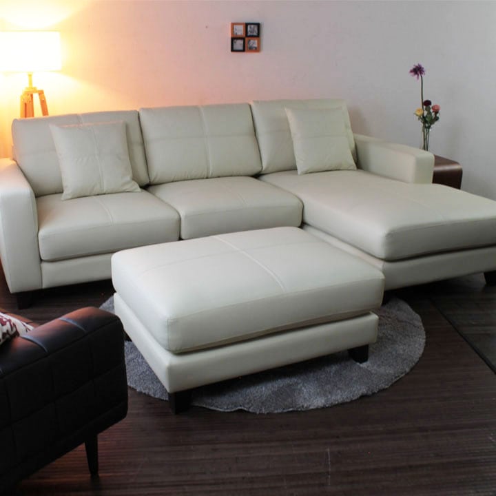 ソファー 革 レザー ソファ 本革 カウチソファ 3人掛けソファ ワイド 大型 大きい カウチ コーナー L字 ローバック シンプル 3シート 黒 ブラック Lelax Vivace-250 リラックス ヴィヴァーチェ 幅250cm 本革 半革 本革1mm厚