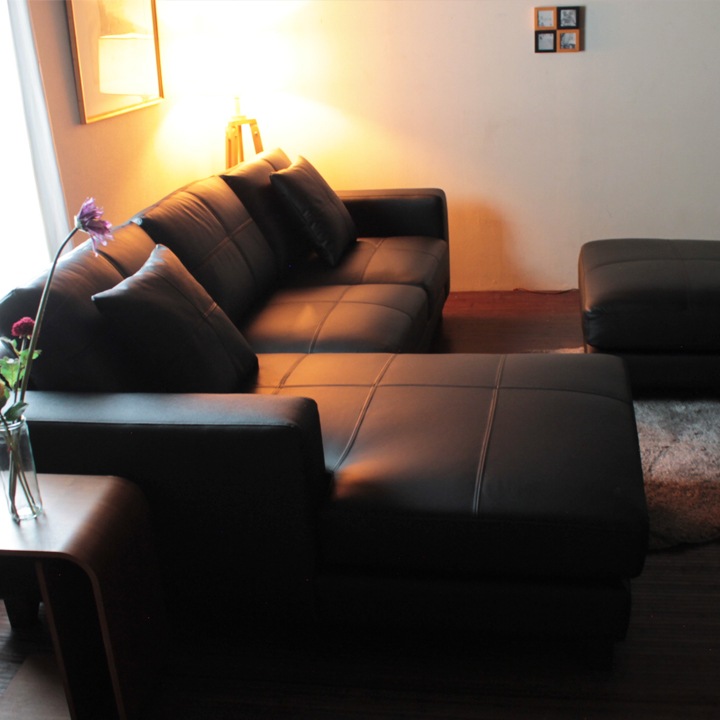 ソファー 革 レザー ソファ 本革 カウチソファ 3人掛けソファ ワイド 大型 大きい カウチ コーナー L字 ローバック シンプル 3シート 黒 ブラック Lelax Vivace-250 リラックス ヴィヴァーチェ 幅250cm 本革 半革 本革1mm厚