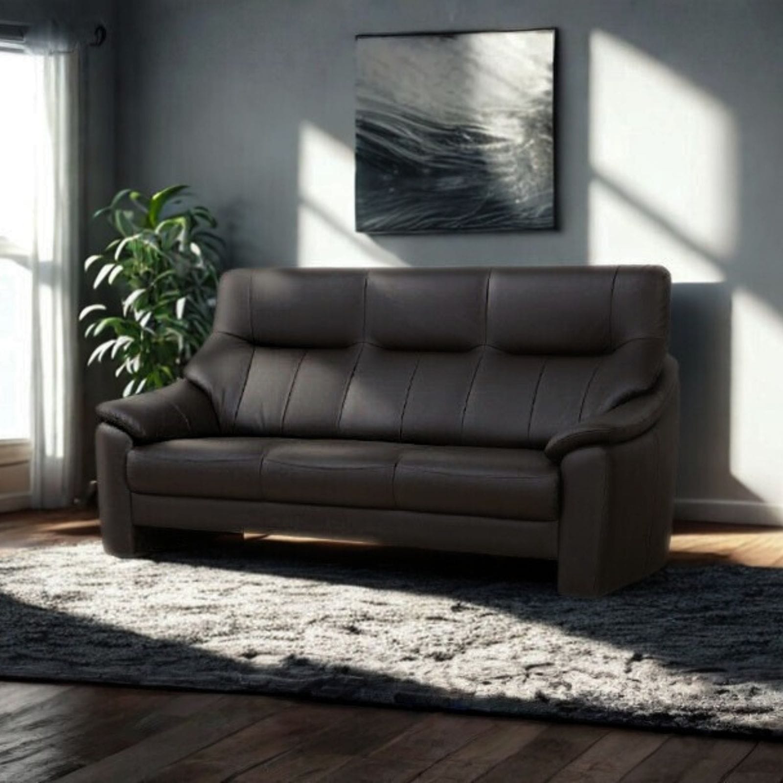 ソファ 革 レザー 本革 3人掛けソファ ワイド 3人掛け ハイバック コンパクト シンプル モダン リビング ダイニング Aurora アウローラ 選べる全7サイズ 幅188cm/178cm 本革1mm厚 半革【シート奥行き:奥浅タイプ】