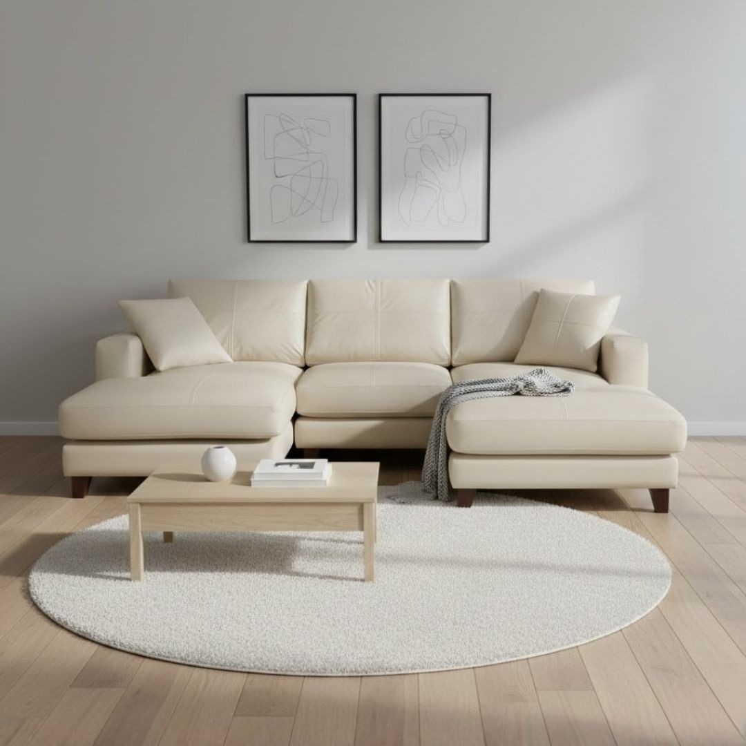 総革 ソファ ソファー 革 レザー 本革 カウチソファ 3人掛けソファ ワイド 大型 カウチ コーナー L字 ローバック 3シート シンプル モダン 白 ホワイト Lelax Vivace-250 リラックス ヴィヴァーチェ 幅250cm 本革 総革 1mm厚