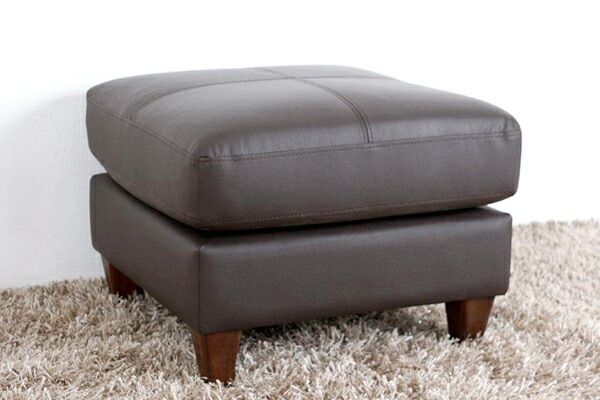 厚革 本革 オットマン スツール イタリアブランド革 本皮 足置き 1人掛け ブラウン 茶 12色対応 ポケットコイル使用 設置対応可（別途） 881cm-m-ot