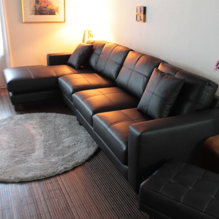 ソファ ソファー 革 レザー 本革 カウチソファ 4人掛けソファ ワイド 大型 コーナー L字 ローバック シンプル 4シート モダン アームレスソファ付き Lelax Vivace-323 リラックス ヴィヴァーチェ 幅323cm 本革 半革 本革1mm厚