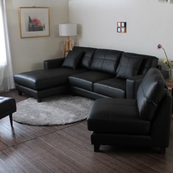 ソファ ソファー 革 レザー 本革 カウチソファ 4人掛けソファ ワイド 大型 コーナー L字 ローバック シンプル 4シート モダン アームレスソファ付き Lelax Vivace-323 リラックス ヴィヴァーチェ 幅323cm 本革 半革 本革1mm厚