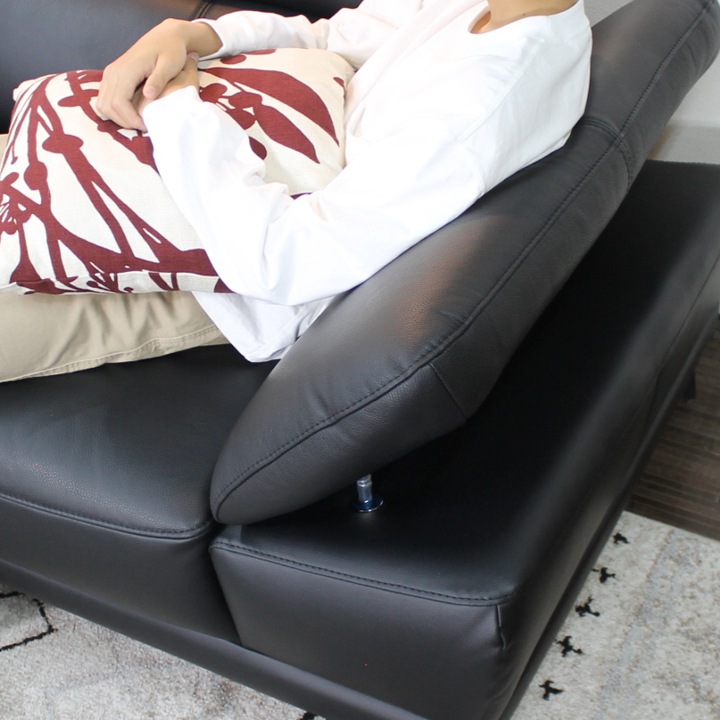 総革 本革 ソファー 3人掛け 4人掛け 大型 サロン カウチソファ イタリア革レザー ソファセット 362cm コーナーソファ ワイド 特大 オットマン ヘッドレスト 可動 アームレスト 応接室 リビング 高級 【Vito ヴィトー 幅362cm 本革1ｍｍ 総革 LELAX】