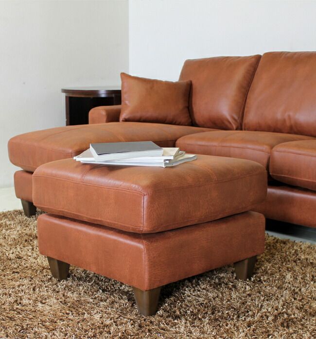 オットマン スツール ヴィンテージ調 ファブリック 足置き 1人掛け ブラウン 茶 ポケットコイル使用 設置対応可（別途） 881cm-ot-vin