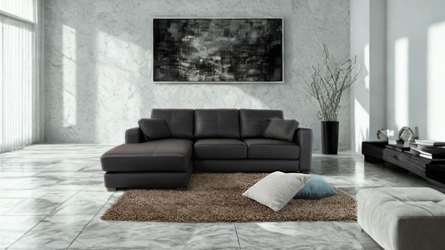 ソファー 革 レザー ソファ 本革 カウチソファ 3人掛けソファ コンパクト カウチ コーナー L字 ローバック シンプル モダン ダークブラウン イタリア社製ブランド本革 Lelax Vivace-220 リラックス ヴィヴァーチェ 幅220cm 本革 半革 1mm厚