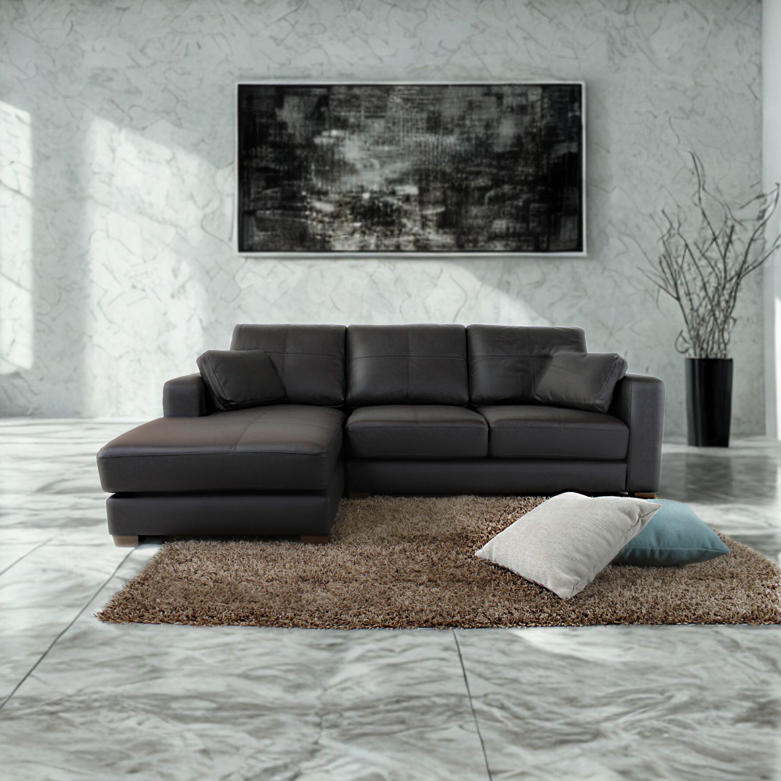 ソファー 革 レザー ソファ 本革 カウチソファ 3人掛けソファ コンパクト カウチ コーナー L字 ローバック シンプル モダン ダークブラウン イタリア社製ブランド本革 Lelax Vivace-220 リラックス ヴィヴァーチェ 幅220cm 本革 半革 1mm厚