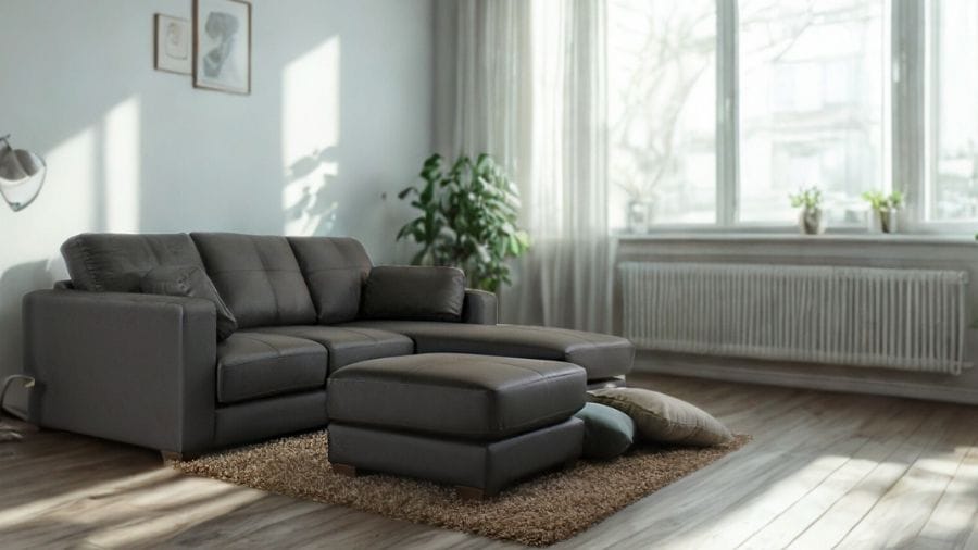 ソファ ソファー 革 レザー 本革 カウチソファ 3人掛けソファ コンパクト カウチ コーナー L字 ローバック 3シート シンプル モダン オットマン付き Lelax Vivace-220 リラックス ヴィヴァーチェ 幅220cm 本革 半革 1mm厚