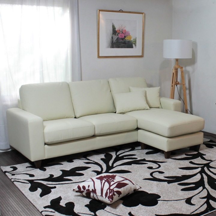 ソファー 革 レザー ソファ 本革 カウチソファ 3人掛けソファ コンパクト コーナー L字 ローバック 3シート シンプル モダン ポケットコイル 白 ホワイト Lelax Valencia-C リラックス バレンシア 幅198cm 本革 半革 1mm厚