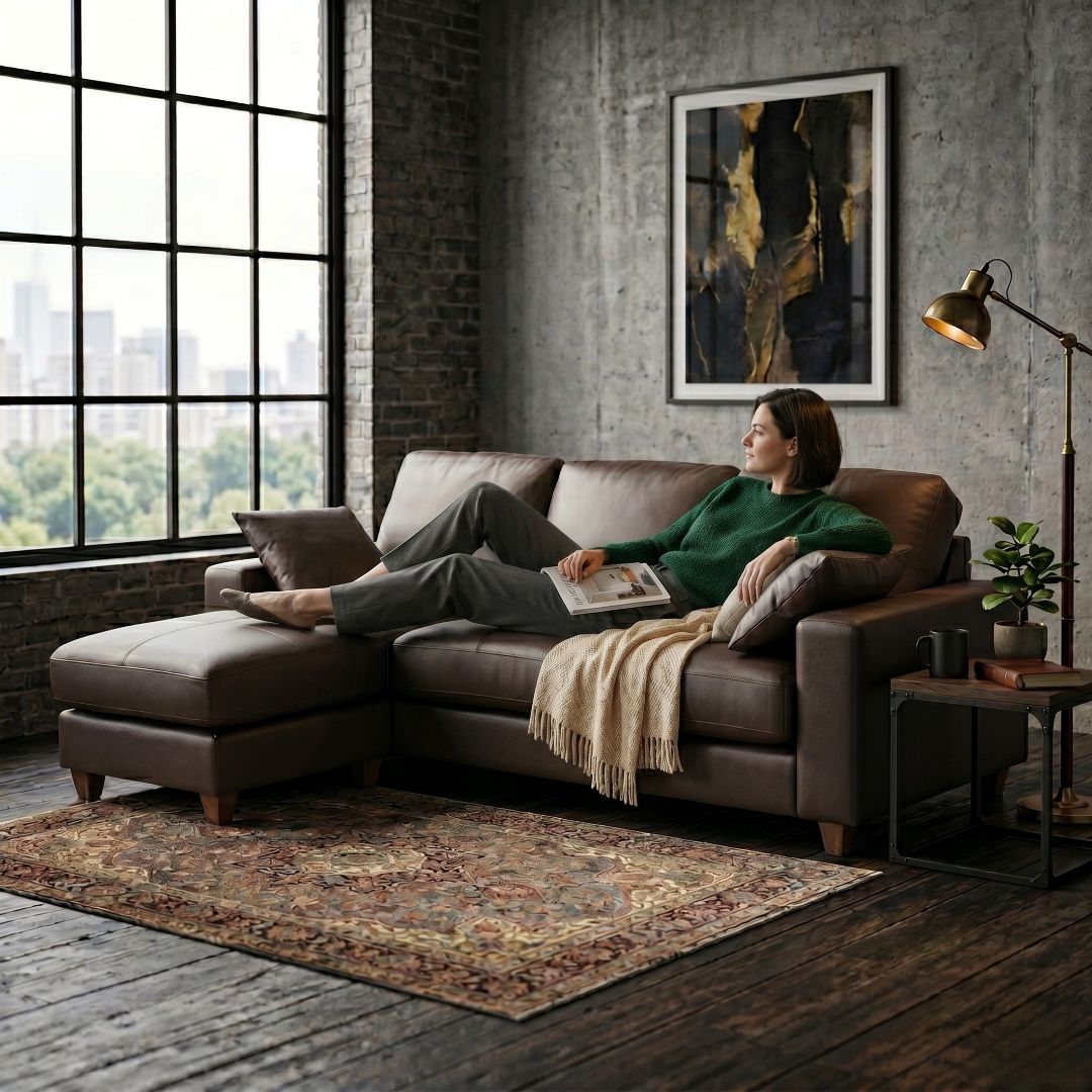 本革 カウチソファ 3人掛け バレンシア-C Valencia-C ソファー 高級 コンパクト 198cm コーナーソファ L字 左右組み替え オットマン 分離 ポケットコイル ローバック ローソファー 脚高 選べる モダン 【Valencia-C リラックス バレンシア 幅198cm 本革 半革 1mm厚 LELAX】