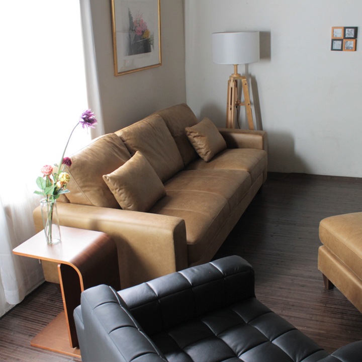 ソファー ソファ カウチソファ 3人掛けソファ コンパクト カウチ コーナー L字 ローバック 3シート シンプル モダン ポケットコイル クッション付き 茶 ブラウン ヴィンテージ調 Lelax Valencia-C リラックス バレンシア 幅198cm 布地 合成皮革