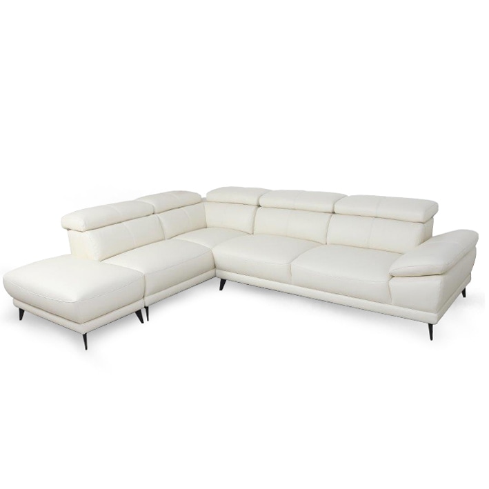 ソファ ソファー 革 レザー 本革 カウチソファ コーナーソファ 3人掛けソファ 4人掛けソファ ワイド 大型 L字 ハイバック ヘッドレスト ローバック シンプル モダン Lelax Vito リラックス ヴィトー 幅287cm 本革 半革 厚革1.5mm厚