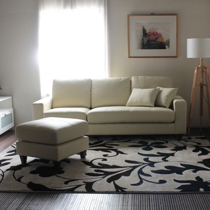 ソファー 革 レザー ソファ 本革 カウチソファ 3人掛けソファ コンパクト コーナー L字 ローバック 3シート ソファセット シンプル モダン 黒 Lelax Valencia-C リラックス バレンシア 幅198cm 本革 総革 厚革1.5mm厚