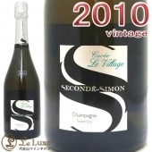 2010 �֥��å� ����� ����� ������� �� �����顼���� ������� ����� ������ 750ml �����ѥ� ˢ ��磻�� Seconde Simon Brut Grand Cru Cuvee Le Village