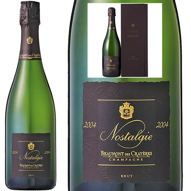 ボーモン　ノスタルジー　ミレジム　2004 シャンパン　750ml ボーモン・デ・クレイエール <BR>ノスタルジー・ブリュット・ミレジム