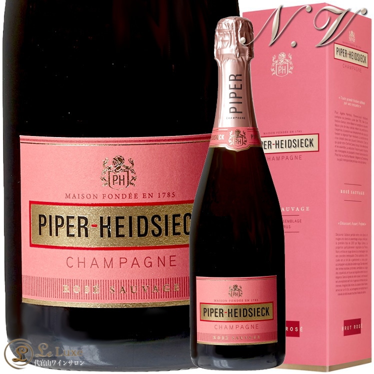 NV ���� ���С����� �ѥ��ѡ� ���ɥ��å� ������ ����Ȣ�� �����ѥ� ROSE �ɸ� 750ml Piper Heidsieck Rose Sauvage Gift Box��