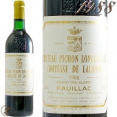 1988 ����ȡ� �ԥ���� ���󥰥����� ����ƥ� �� ����� �֥磻�� �ɸ�  �ż� �ե�ܥǥ� 750ml chateau Pichon Longueville Comtesse de Lalande