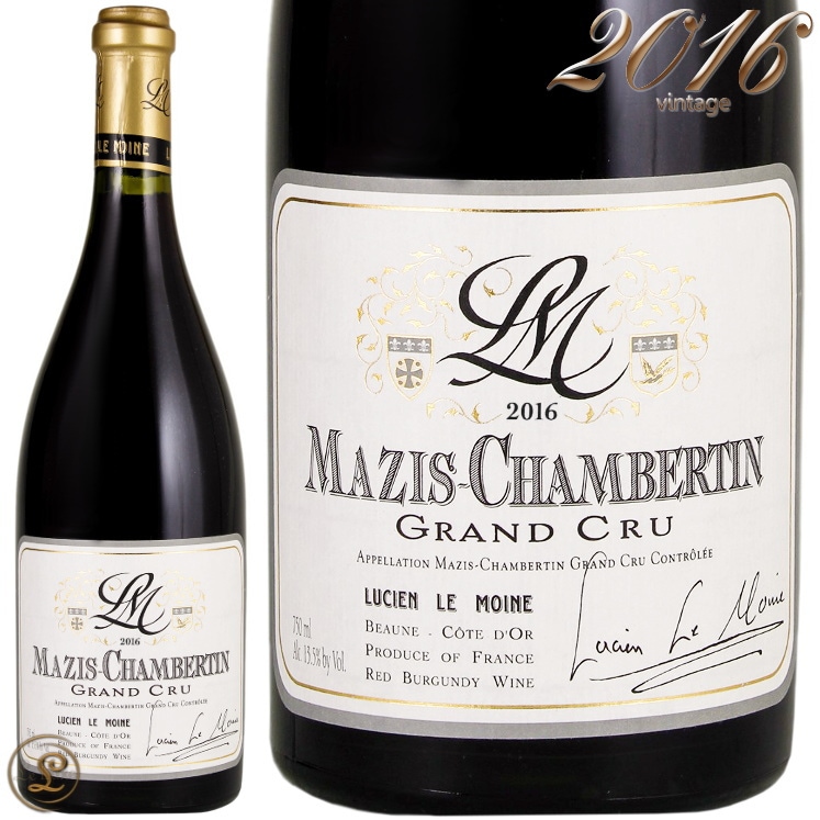 2016 �ޥ� �����٥륿�� ����� ����� ������ �륷���� �� ����� �֥磻�� �ɸ� 750ml Lucien Le Moine Mazis Chambertin Grand Cru