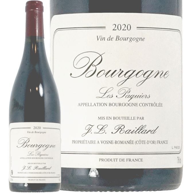 2023 ֥르˥  ѥ  륤 饤䡼  ֥磻 ɸ 750ml Domaine Jean Louis Raillard Bourgogne Les Paquiers
