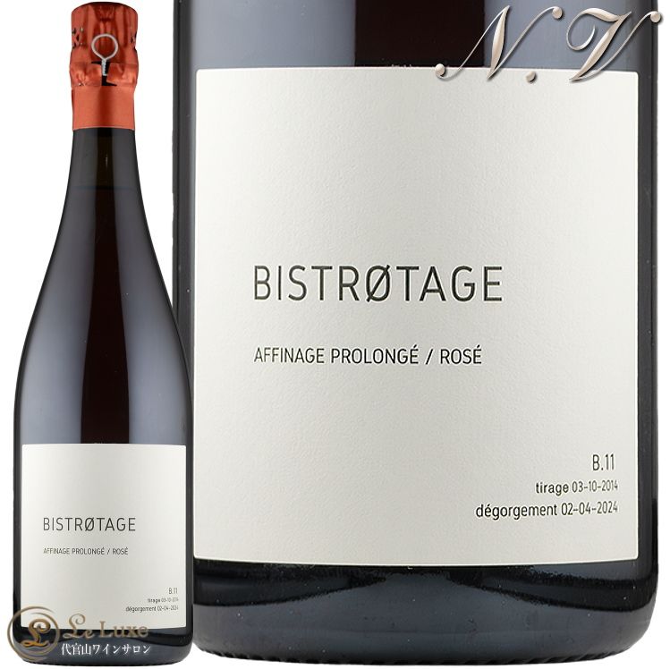 NV �ӥ��ȥ��������� ���� B.11 ���ե��ʡ����� �ץ����󥸥� �ǥ�ա��� �� �ե�󥽥�� �ޥ�ƥ���  �����ʥ����ѥ� �ɸ� ���� 750ml Dufour & Francoise Martinot Bistrotage Rose B.11 Affinage Prolonge