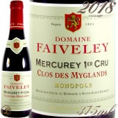 2018 ��륭��쥤 �ץ�ߥ� ����� ���� �� �ߥ���� ��Υݡ��� �ե����� �ϡ��� ������ ������ �֥磻�� �ɸ� 375ml Faiveley Mercurey 1er Cru Clos des Myglands Monopole Half