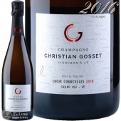 2016 ������ ���륻�� �֥�� ��  �ԥ� �Υ�� �������ȥ� �֥��å� ���� ����� ����� �����ѡ��˥� ���ꥹ����� ���� ������ �����ѥ� �� �ɸ� 750ml Champagne Christian Gosset Croix Courcelles Ay Grand Cru Blanc de Pinots Noir Extra Brut