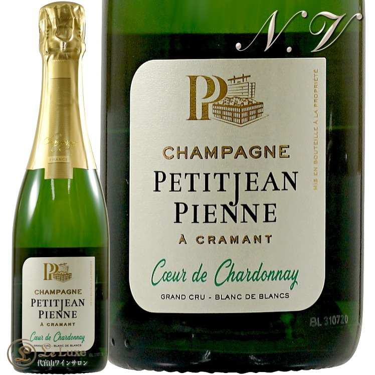 NV ֥  ֥ ֥å   ɥ ѡ˥ ץ ԥ ϡ   ѥ  ɸ 375ml Petitjean Pienne Champagnes Blanc de Balncs Brut Coeur de Chardonnay half size demi