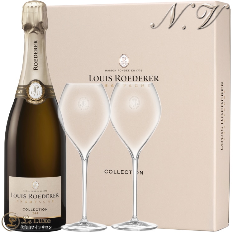 쥯 244 ǥ奪 륤 ǥ졼  饹2ӥå ե ܥå   ѥ ɸ 750ml Champagne Louis Roederer Collection 244 Duo 2 Glass Set Gift Box