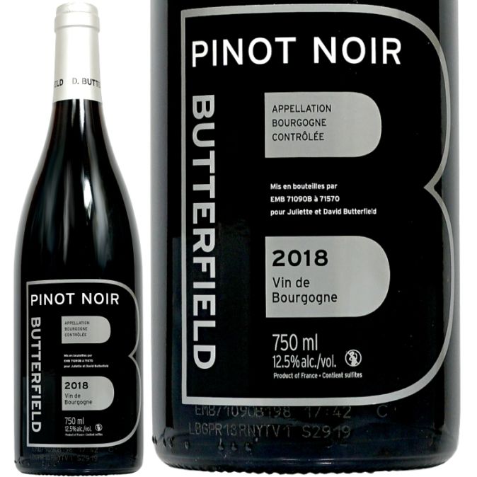 2022 �֥르���˥� �롼���� �ԥ� �Υ�� �Х����ե������ ������ �֥磻�� �ɸ� 750ml Butterfield Bourgogne Pinot Noir Rouge