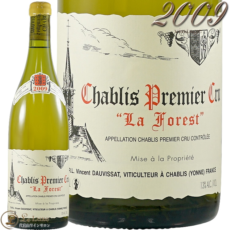 2009 ����֥� �ץ�ߥ� ����� �� �ե��� �����󥵥� �ɡ������� ��磻�� �ɸ� 750ml Vincent Dauvissat Chablis 1er Cru La Foret