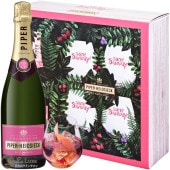 NV ���� ������ ���С����� �ѥ��ѡ� ���ɥ��å� ������ ���饹 ���å� ����Ȣ�� �����ѥ� ROSE �ɸ� 750ml Piper Heidsieck Rose Sacre Sauvage Gift Box��