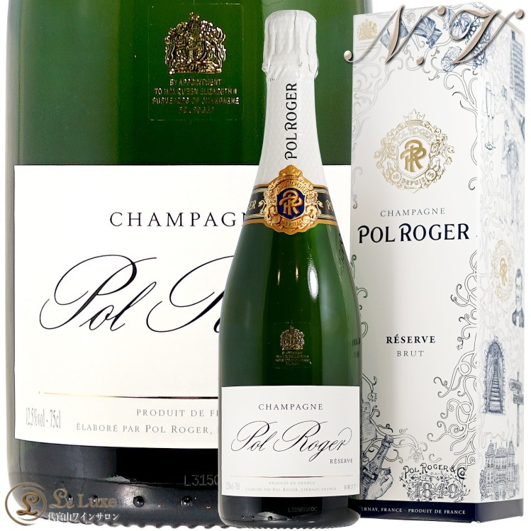 NV ֥å 쥼 ݥ   750ml ե ܥå  ѥ Ȣ  ɸ 750ml Champagne Pol Roger Brut Reserve Gift Box