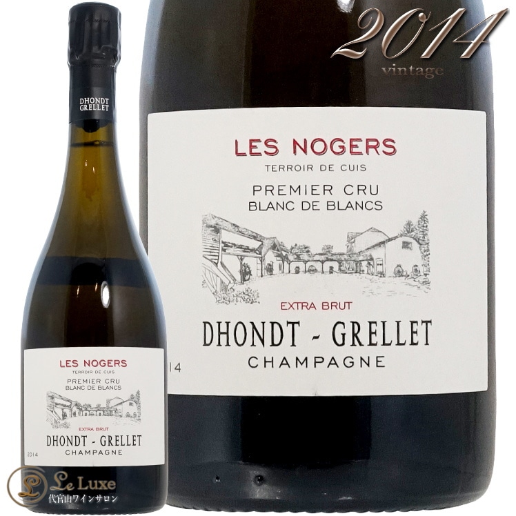 2014 �� �Υ��� �֥�� �� �֥�� �������ȥ� �֥��å� �ɥ�� ����� ������ �����ѥ� �ɸ� �� 750ml Dhondt Grellet Les Nogers Blanc de Blancs Extra Brut