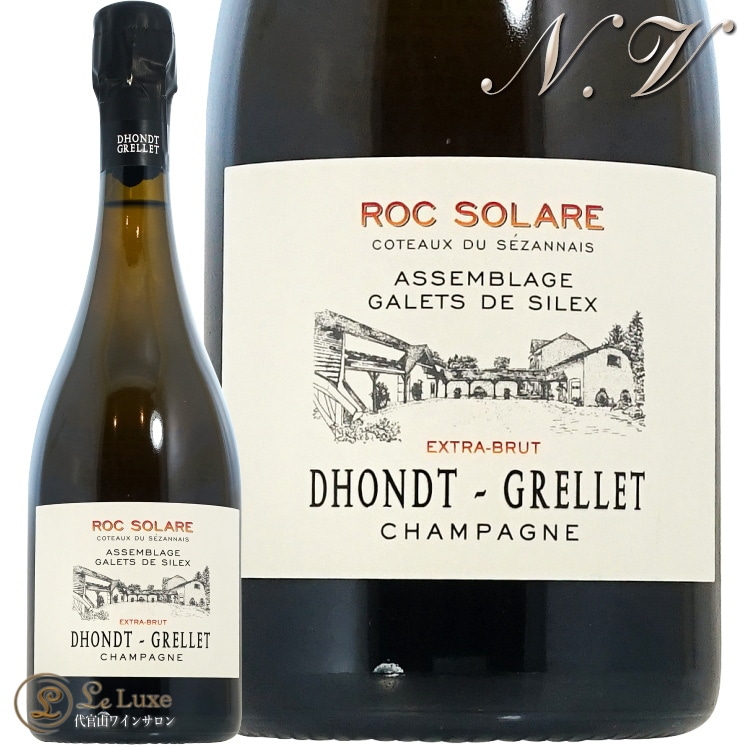 NV ���å� ���顼�� ������ �������ȥ� �֥��å� �ɥ�� ����� ������ �����ѥ� �ɸ� �� 750ml Dhondt Grellet Roc Solare Sezannais Extra Brut