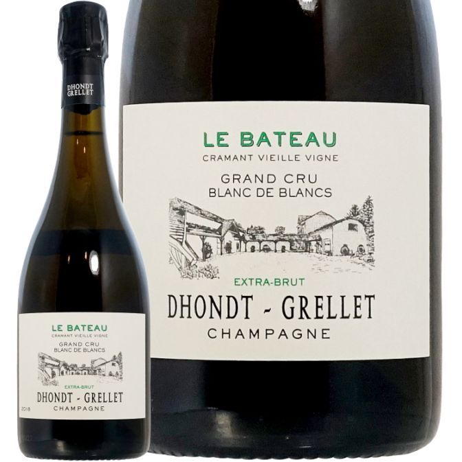 2019 �� �Хȡ� ����ޥ� �֥�� �� �֥�󥨥����ȥ� �֥��å� �ɥ�� ����� ������ �ɸ� �� 750ml Dhondt Grellet Le Bateau Cramant Blanc de Blancs Extra Brut
