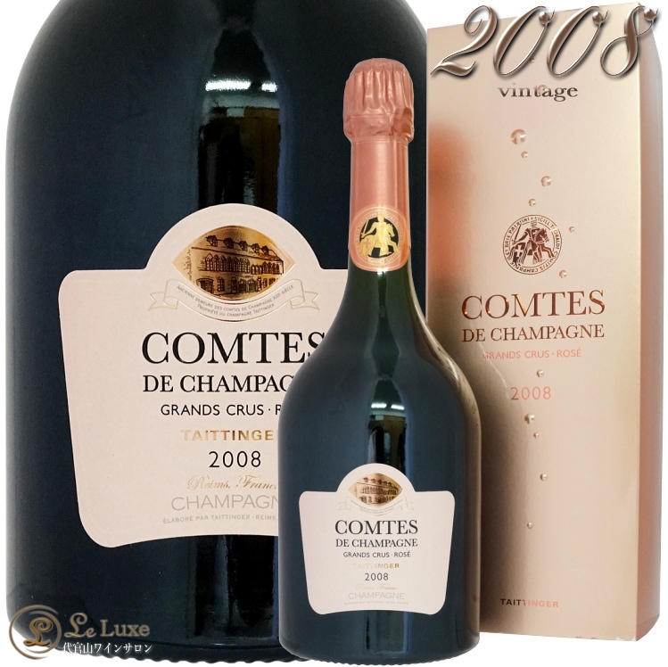 2008 �ƥ��󥸥� ����� �� �����ѡ��˥� ���� ���ե� �ܥå��� ������ �����ѥ� ˢ ROSE 750ml Taittinger Comtes de Champagne Rose Gift Box