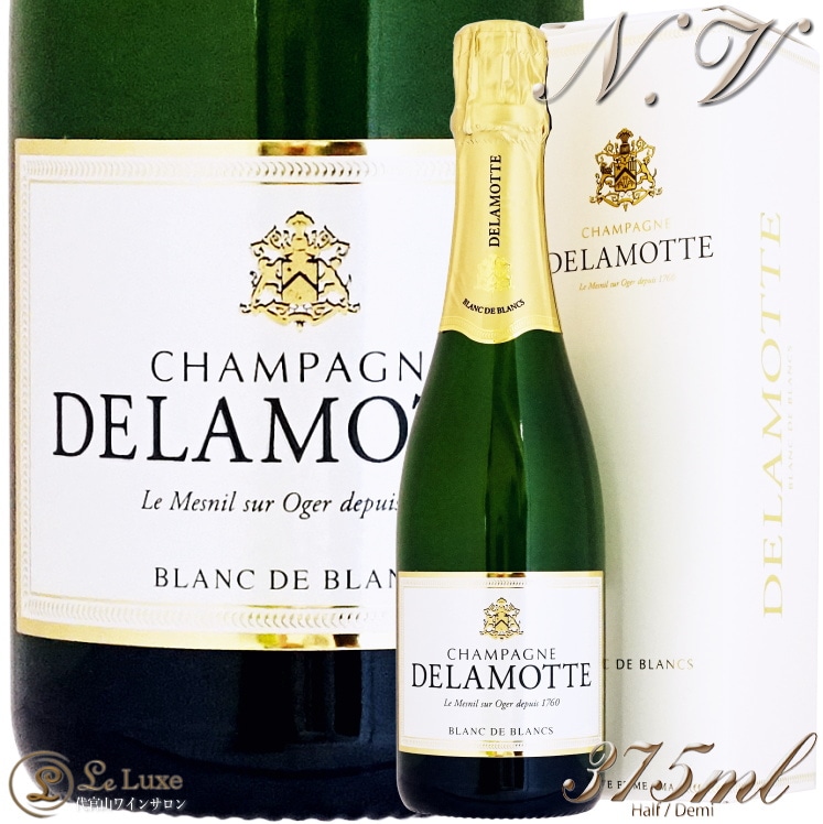 NV �֥��å� �֥��� �֥�� �ɥ����å� �ϡ��� ���ե� �ܥå��� ������ �����ѥ� ˢ �� 375ml Delamotte Brut Blanc de Blancs Half Gift Box