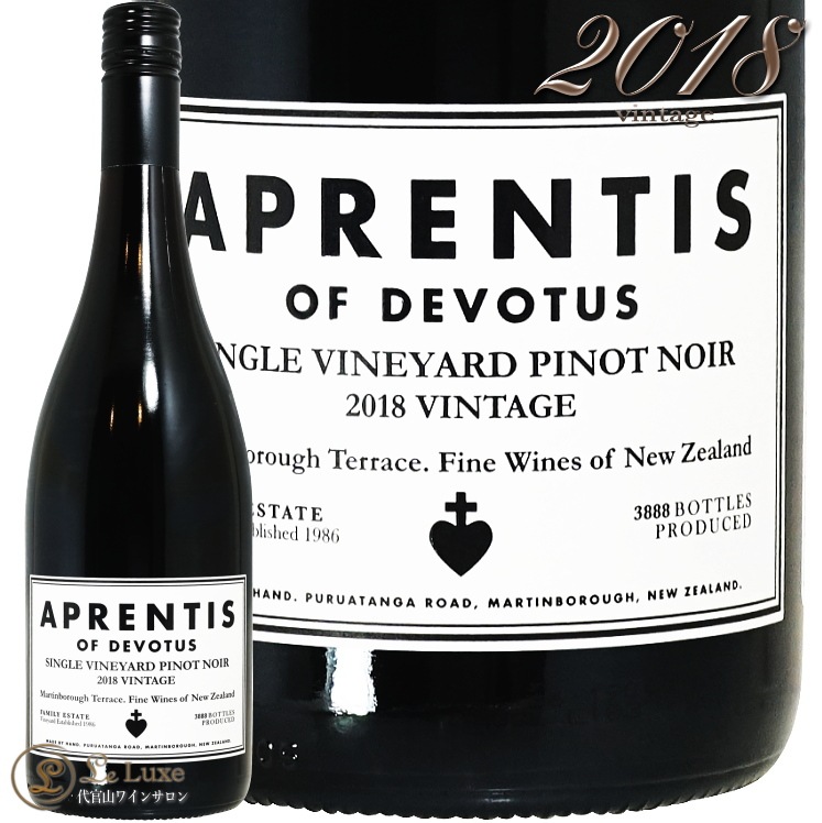 2018 アプレンティス ピノ ノワール デヴォトス ニュージーランド 正規品 赤ワイン 750ml Devotus Aprentis  Pinot Noir
